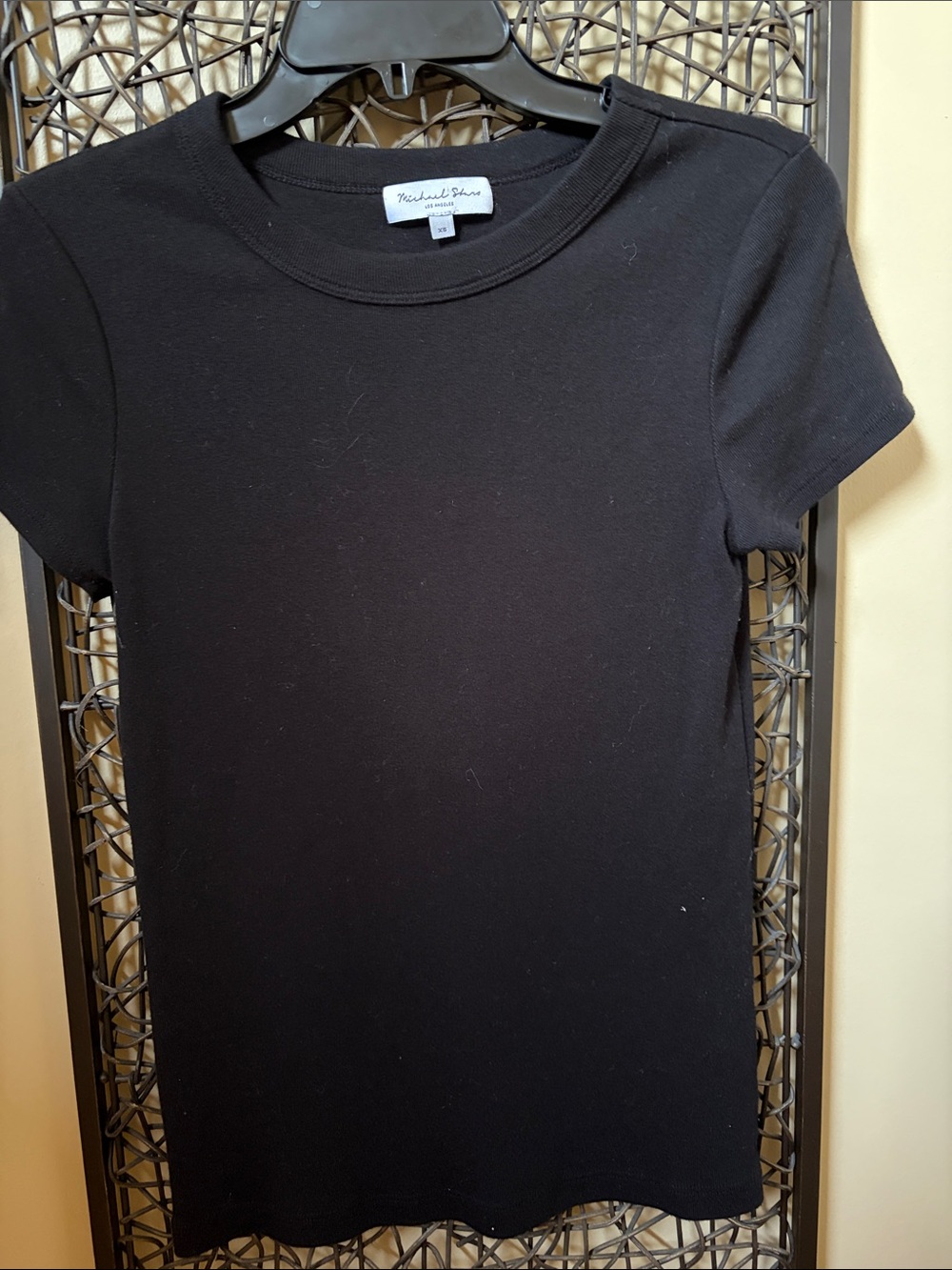Michael Stars Black Crewneck Short Sleeve Tee